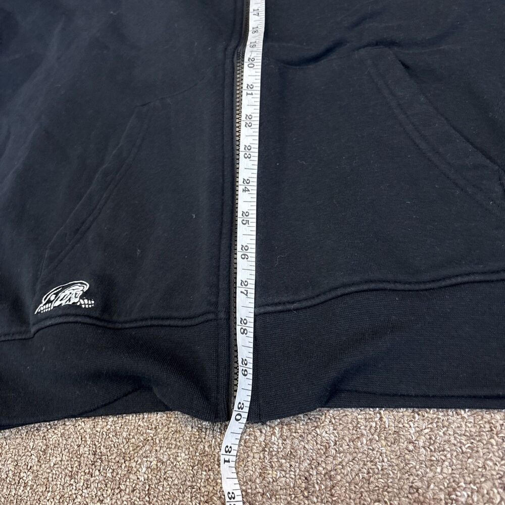 Vintage Lurking Class Full Zip Hoodie Men XL Flames + Skulls Black White - Picture 2 of 12